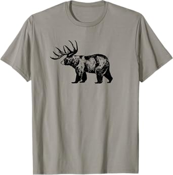 BEER - The Bear Deer Drinking Tee T-Shirt