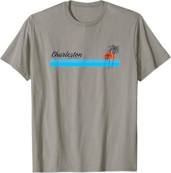 Charleston SC Vintage 70s Palm Trees Design T-Shirt