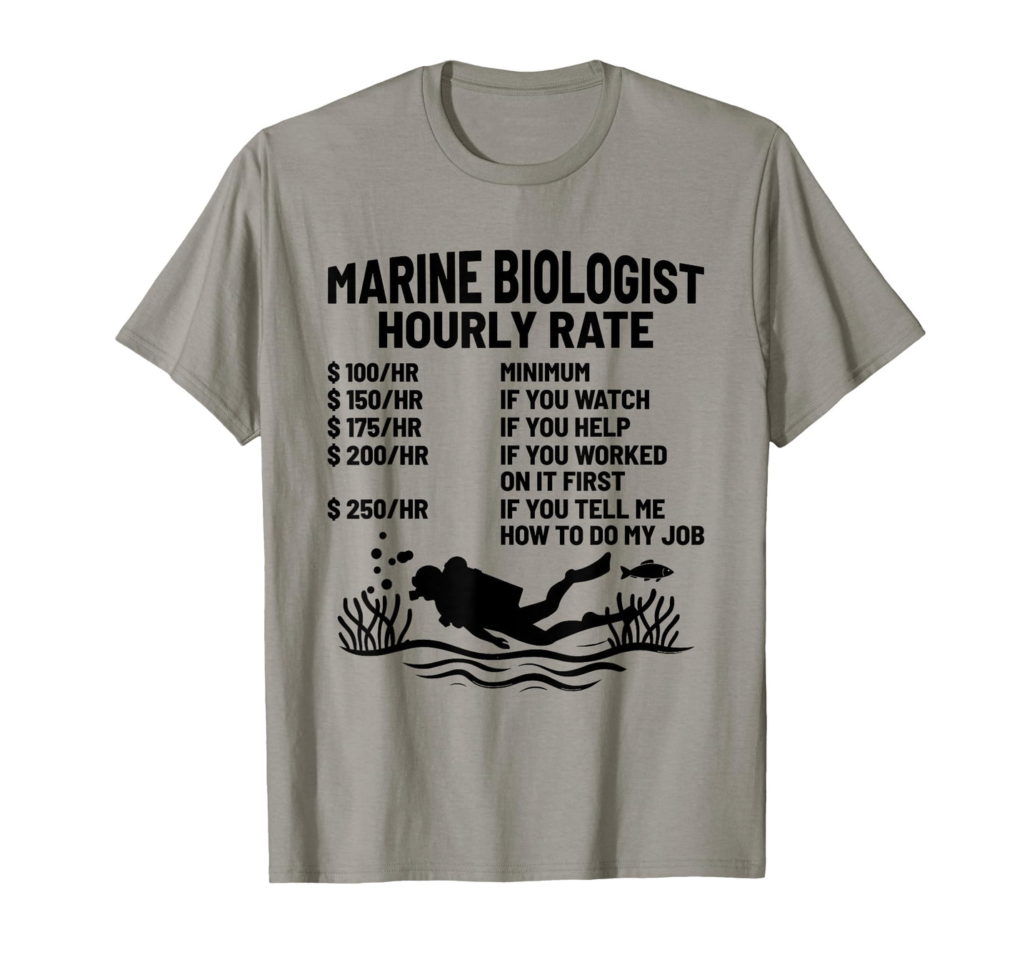 Marine Biologist Hourly Rate Biology Biologists T-Shirt