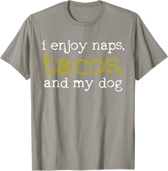 Taco Mexican Food Taco Nap Dog Lover Gift T-Shirt for Men Women Kids