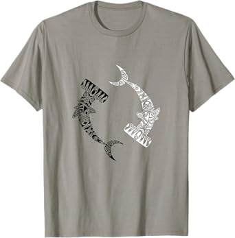 Shark fish diving mandala design T-Shirt