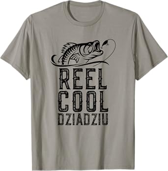 Reel Cool Dziadziu Fishing Fisherman Funny Grandpa Retro T-Shirt