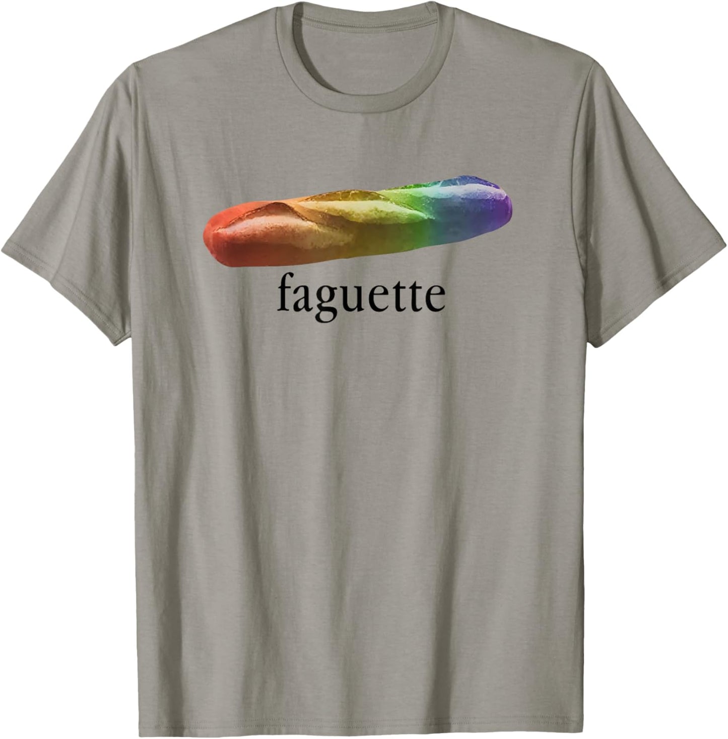 LGBTQ Pride Month Rainbow Baguette Graphic Joke T-Shirt