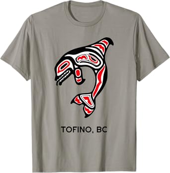 Tofino BC Canada Native Fishermen Tribal Orca Killer Whales T-Shirt