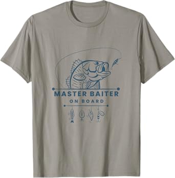 Master Baiter On Board Funny Fishing Humor T-Shirt