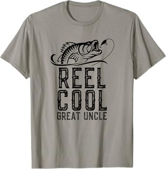 Reel Cool Great Uncle Fishing Fisherman Funny Retro T-Shirt