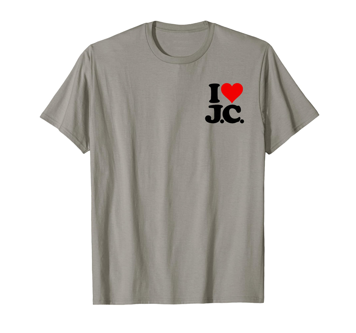 I LOVE HEART J.C. JC J C INITIALS NAME ON A TEE T-Shirt