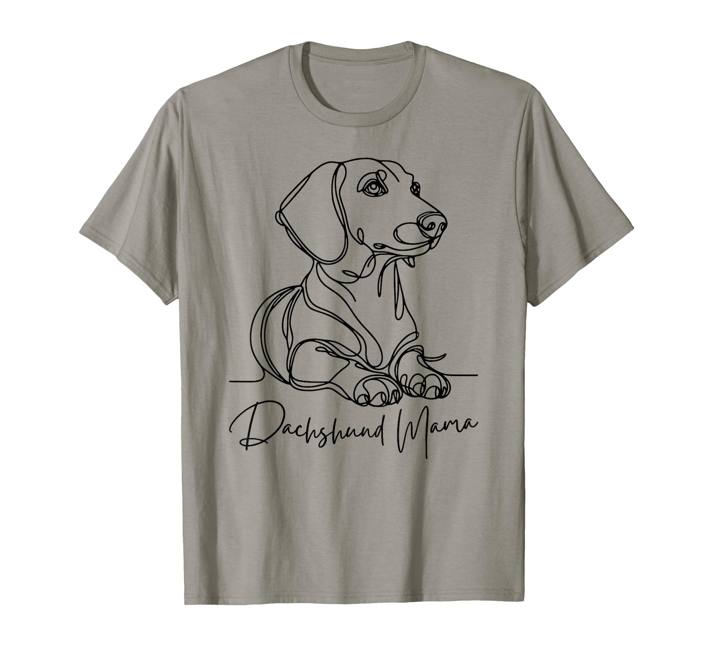 Dachshund Mama Dachshund Mom Line Art Wiener Dog Artistic T-Shirt