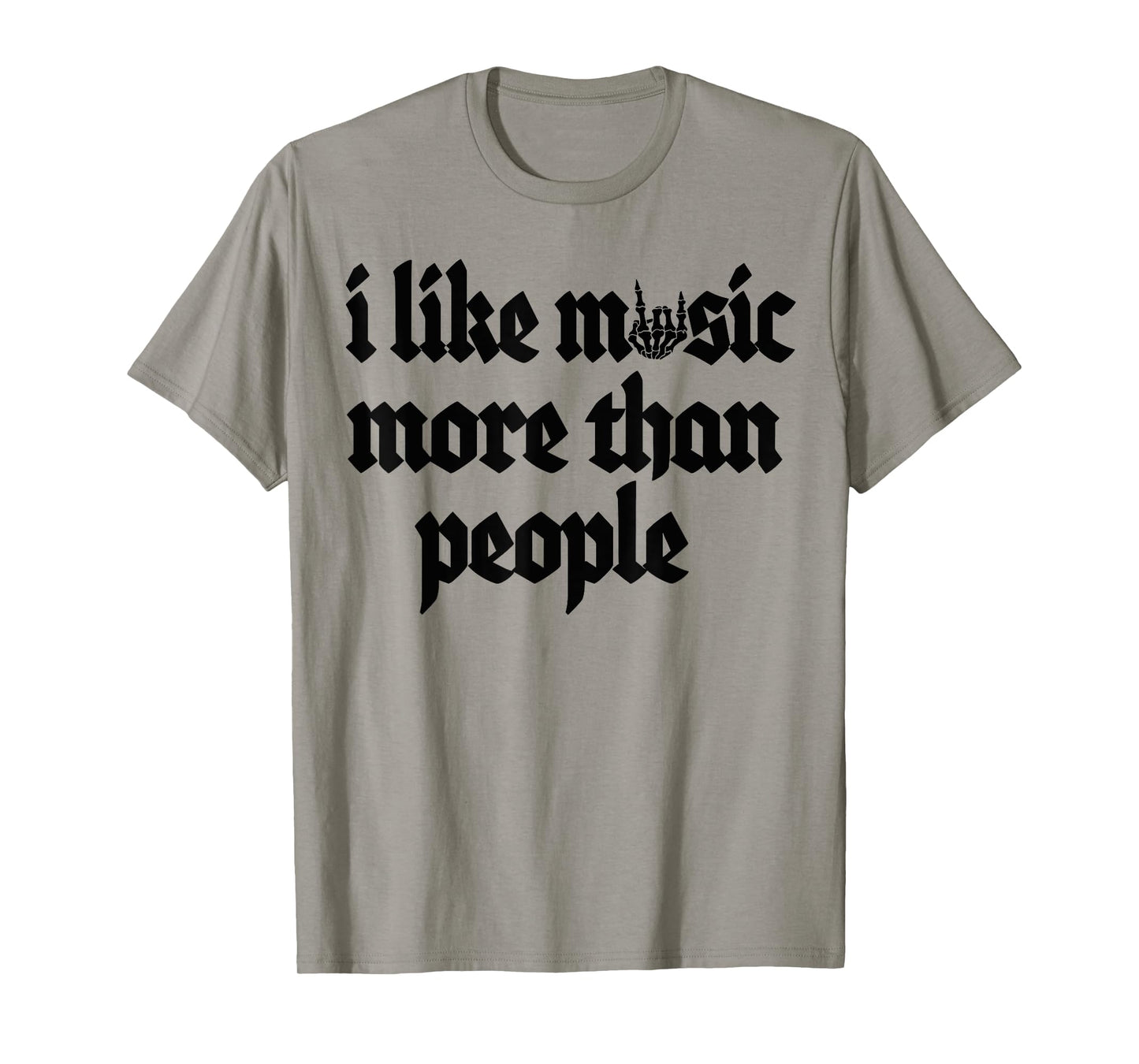 I Like Music More Than People Art Simple Music Mood T-Shirt