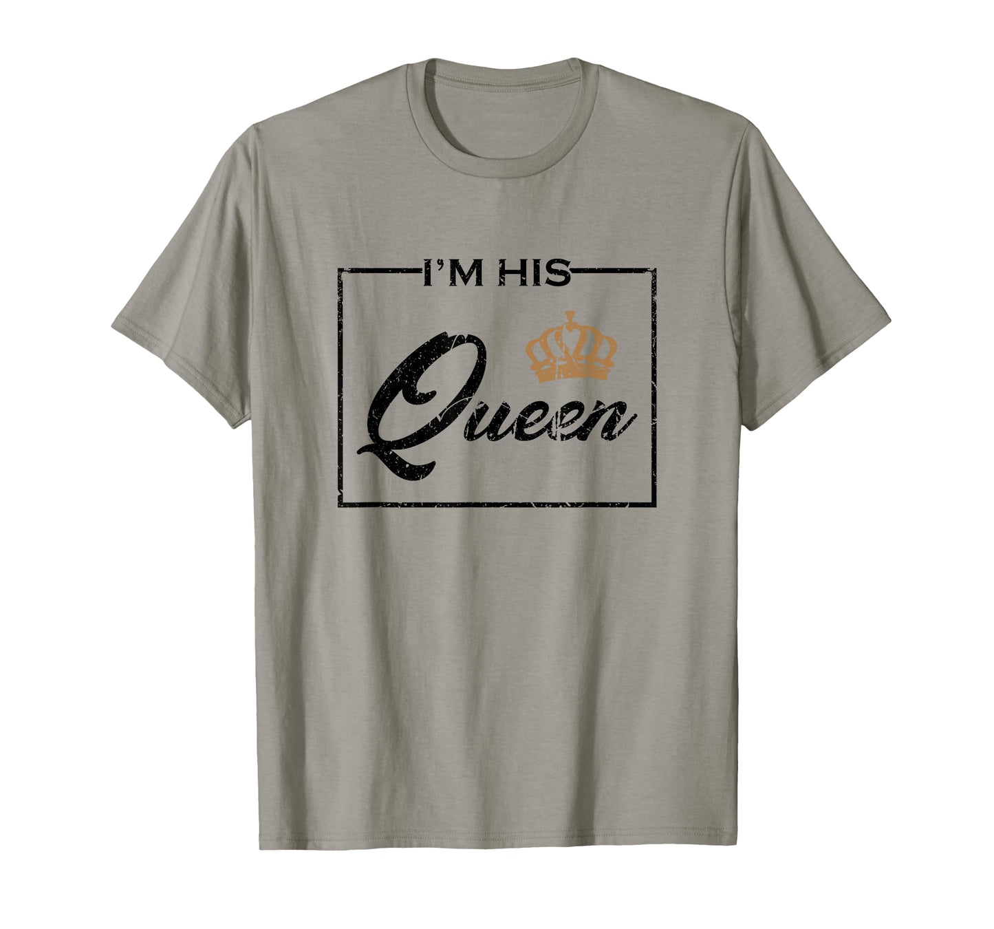 Vintage I'm His Queen Couples Matching T-Shirt