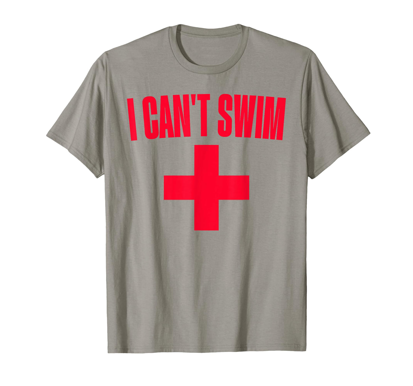 Summer Humor Funny Pool Lifeguard Tee I Can't Swim T-Shirt