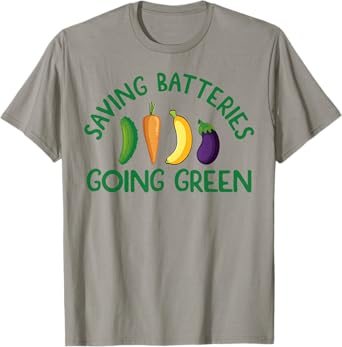 Saving Batteries Going Green Inappropriate Dark Joke Alduts T-Shirt