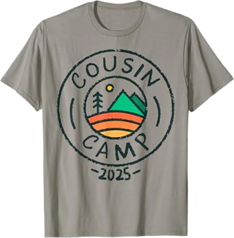 Cute Cousin Camp 2025 Friends Family Camping Summer Vacation T-Shirt