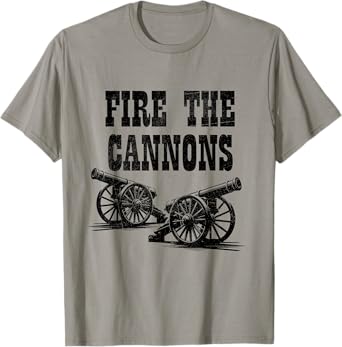 Fire The Cannons Cool Retro Vintage Double Cannon Classic T-Shirt