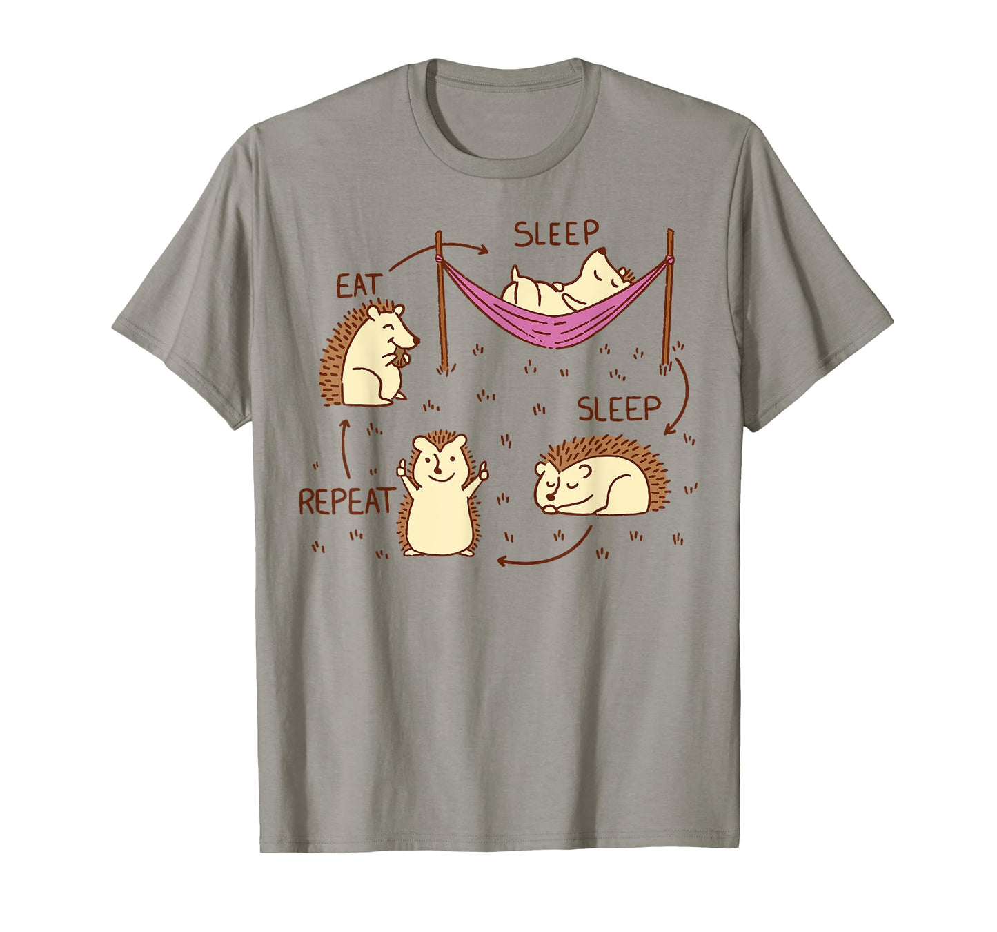 Hedgehog Life Cycle - Eat, Sleep, Repeat T-Shirt