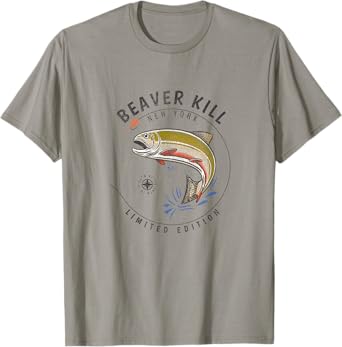 Beaverkill River New York Fly Fishing Souvenir Beaverkill T-Shirt
