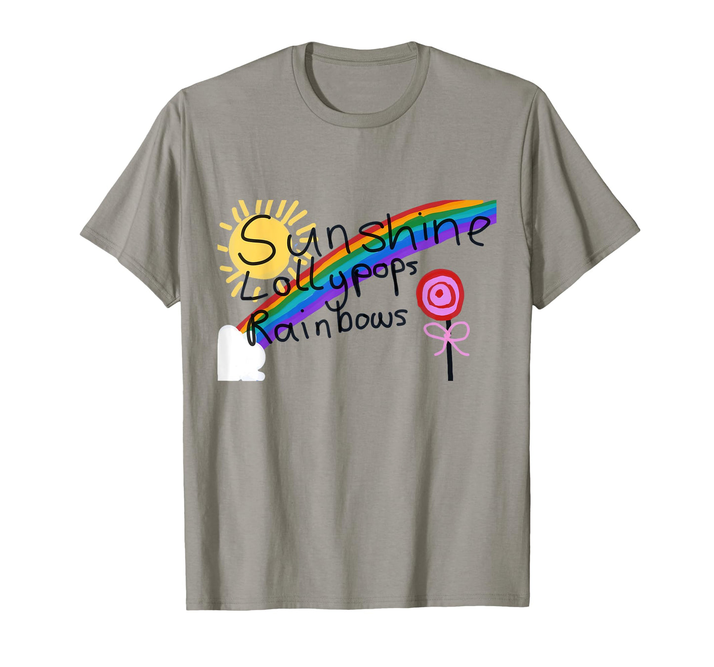 Sunshine Lollipops And Rainbows Kids Drawing T-Shirt