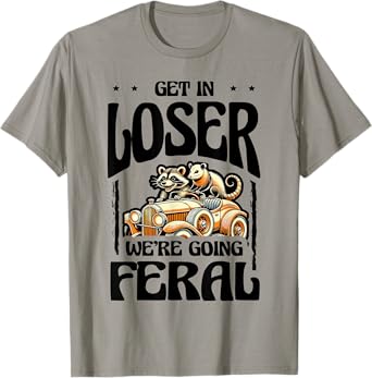 Feral Raccoon Girl Vintage Meme Summer Day Halloween T-Shirt