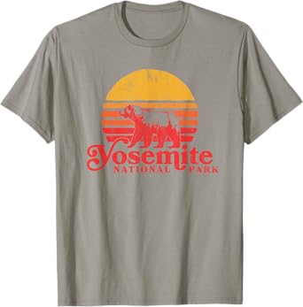 Retro Yosemite National Park Shirt - Bear & Vintage Sun T-Shirt