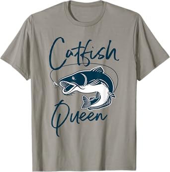 Catfish Queen Fun Fishing Design for Anglers T-Shirt