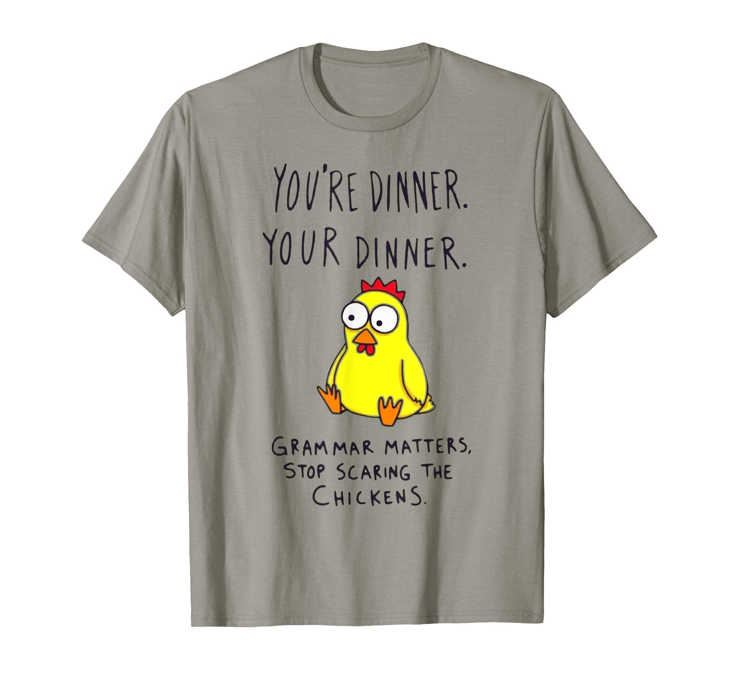 Funny English Grammar Matters Chicken Punctuation Joke T-Shirt