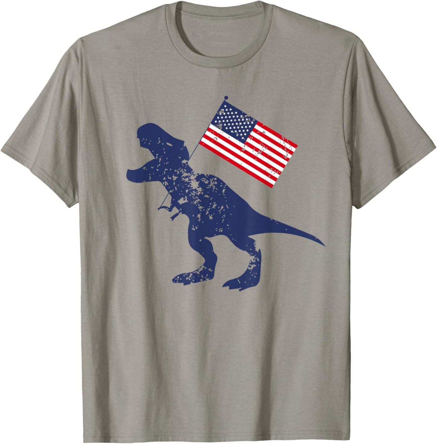 Awesome America American Dino Flag July 4th USA Dinosaur T-Shirt