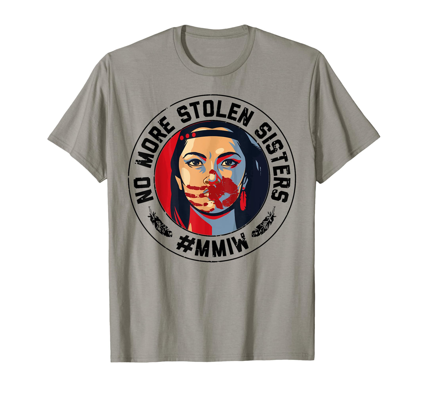 No-More Stolen Sister Red Hand MMIW Awareness America Native T-Shirt