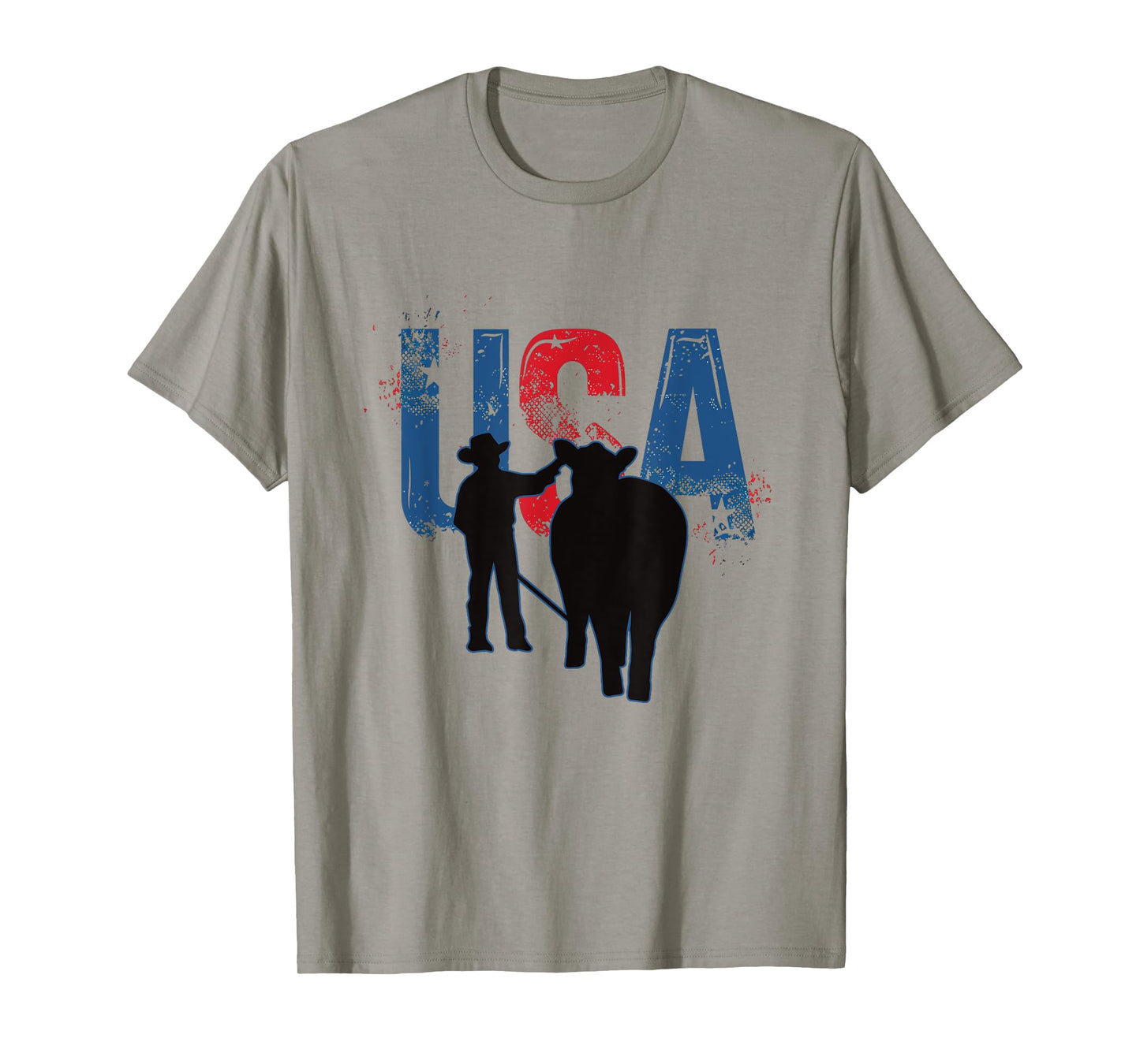 STOCK SHOW KID - Patriotic American USA Flag Farming T-Shirt
