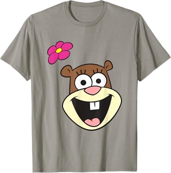 SpongeBob SquarePants Cheerful Sandy Cheeks Big Face T-Shirt