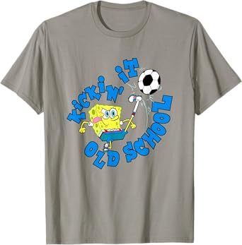 SpongeBob SquarePants Kickin' It Old School Playing Soccer T-Shirt