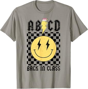 ABCD Back In Class Rock Back to School Teachers Student Kids T-Shirt