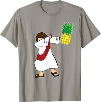 Dabbing Jesus Pineapple Aloha Beaches Hawaiian Dance T-Shirt