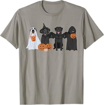 Cute Black Labrador Dog Halloween Pumpkin Labrador Dog Mom Men Women T-Shirt