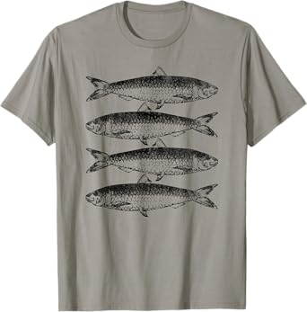 Canned Sardines Lover Gift Vintage Sardine Fish T-Shirt