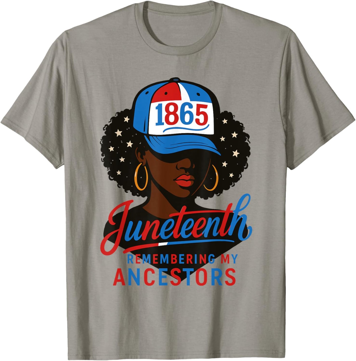 Juneteenth Red White Blue Remembering My Ancestors Women T-Shirt