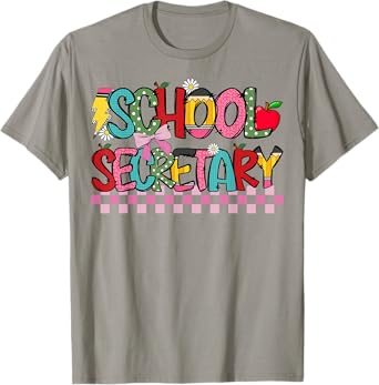 School Secretary Coquette Bow Pencil Cute School Secretary T-Shirt