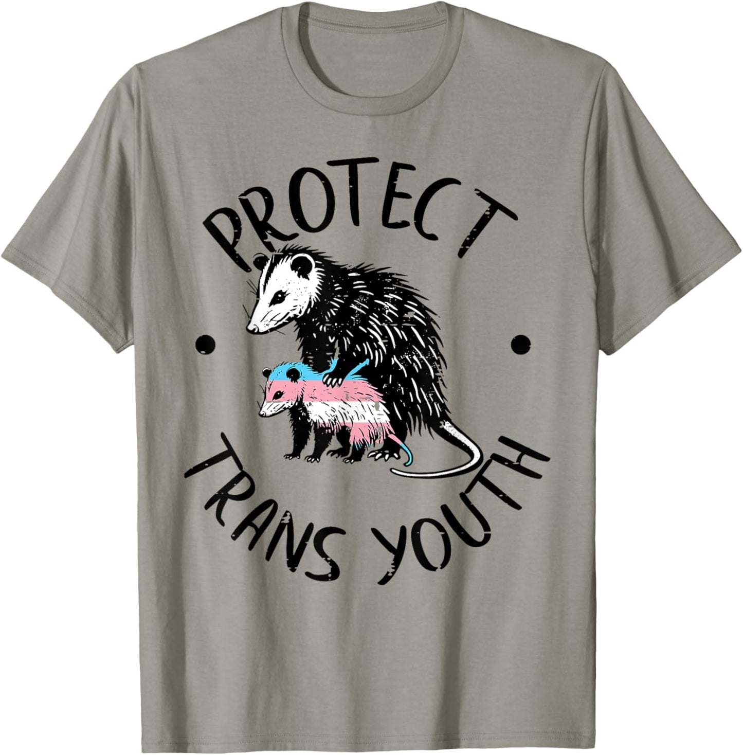 Transgender Protect Trans Youth Opossum LGBT Men Women Kids T-Shirt