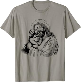 Jesus Siberian Husky - Funny Christian Religious Dog Lover T-Shirt for Men Women Girls Kids