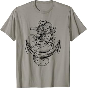 Salty Siren Shirt Girls Trip Cruise Mermaid Nautical Gift T-Shirt
