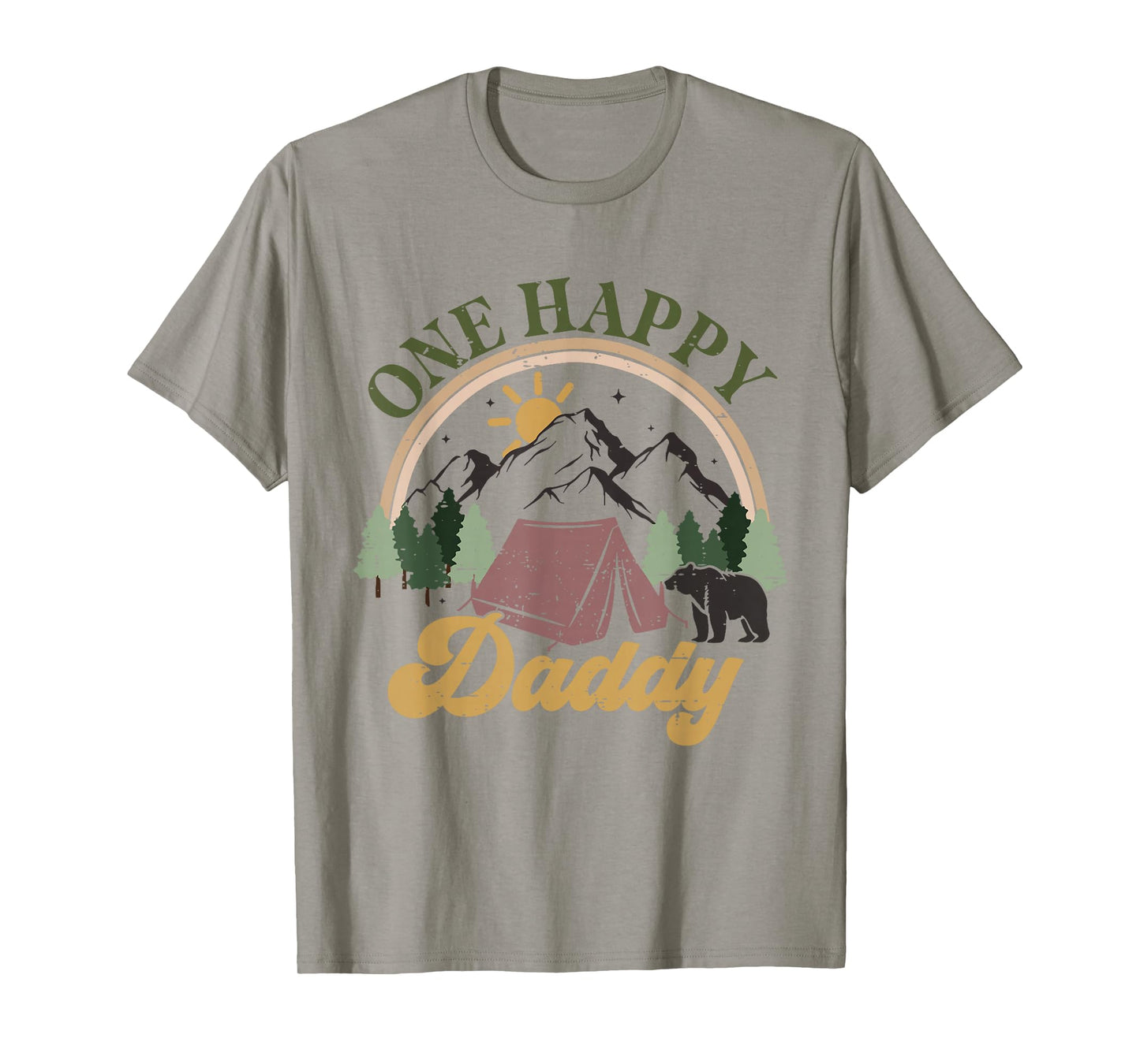 Cute One Happy Camper Birthday Decorations One Happy Daddy T-Shirt