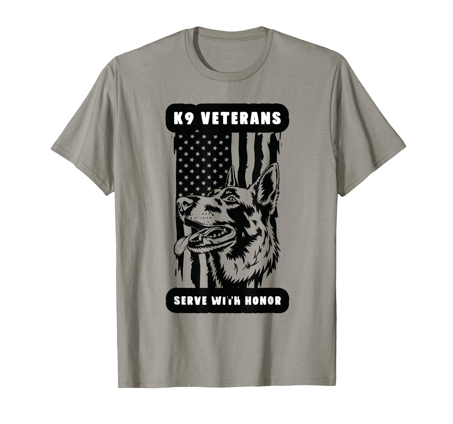 K9 Veteran Military Working Dog USA US Flag K9 Veterans Day T-Shirt
