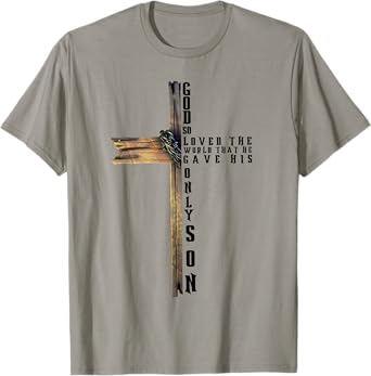 John 3:16 Christian Cross Bible T-Shirt