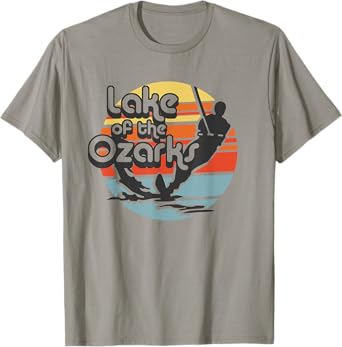 Retro Vintage Lake of the Ozarks Missouri 80s waterskiing T-Shirt