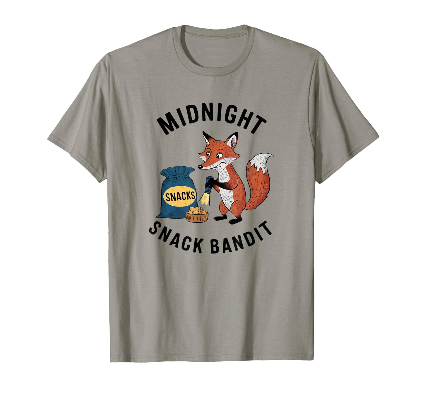 Midnight Snacks Bandit Funny Food Lover Snack Time Product T-Shirt