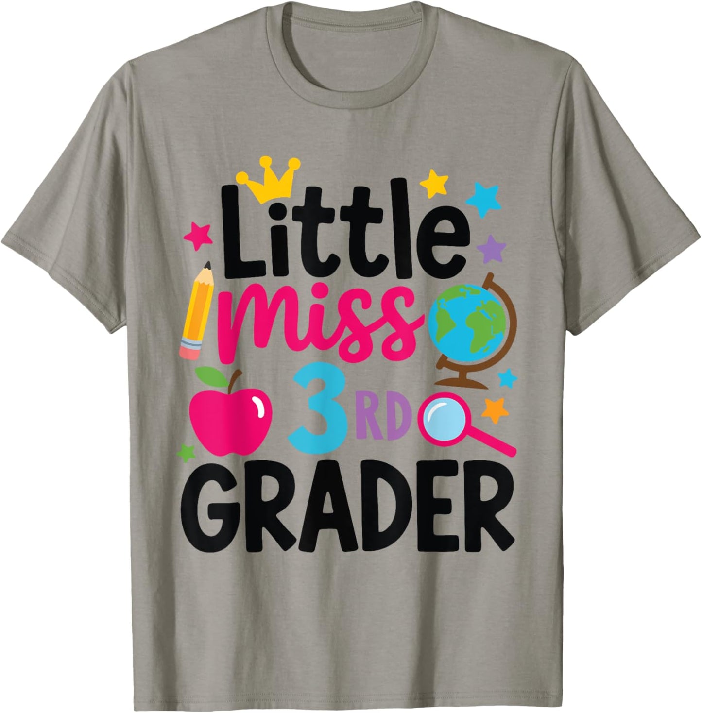 Little Miss 3rd Grade First Day Of School Third Grade Girls T-Shirt