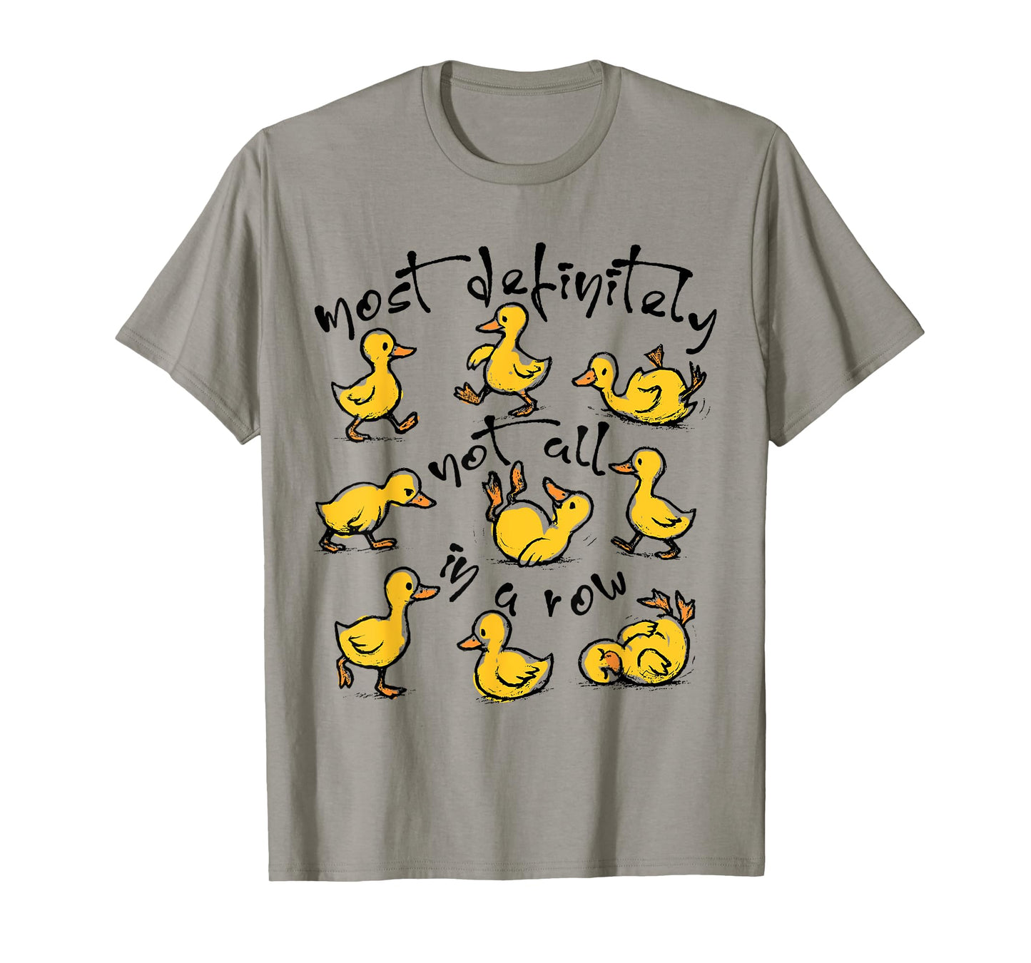 Retro Most Definitely Not All In A Row Duck Mental Health T-Shirt