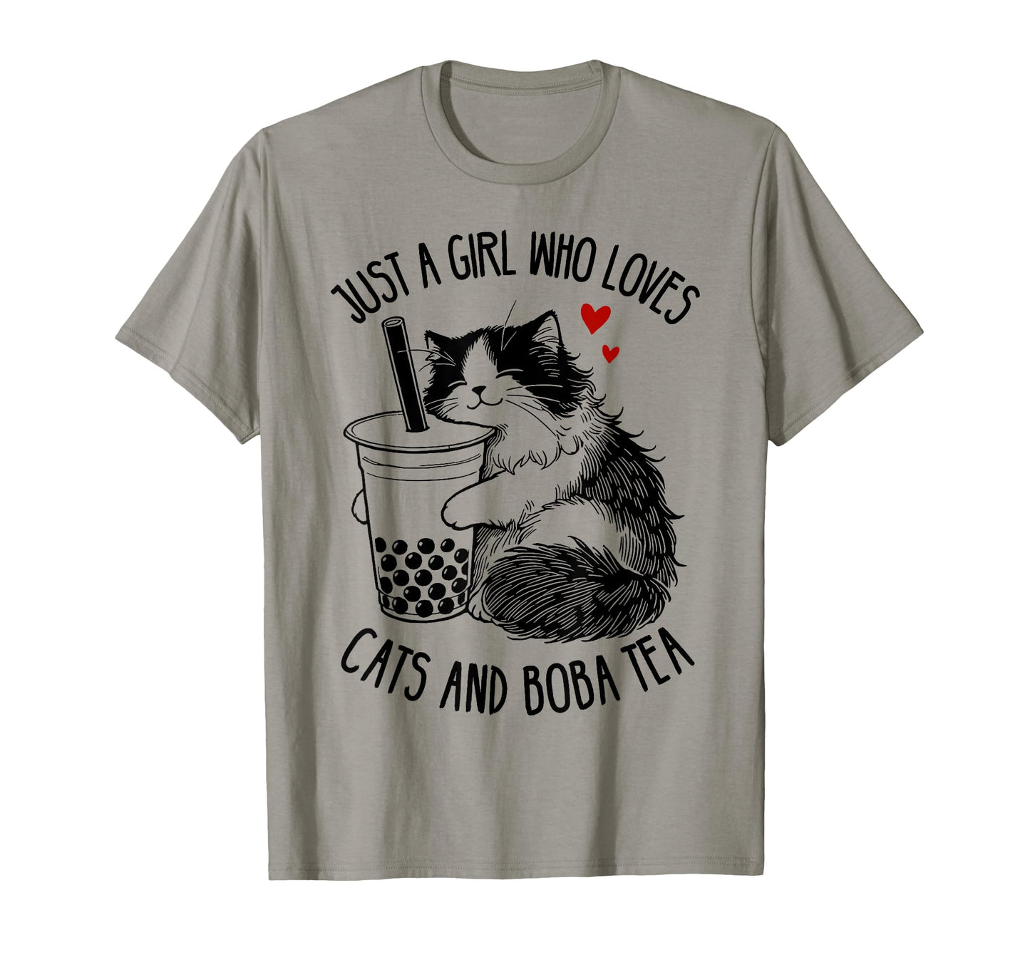 Just A Girl Who Loves Cats and Boba Tea Ragdoll Cat Lover T-Shirt