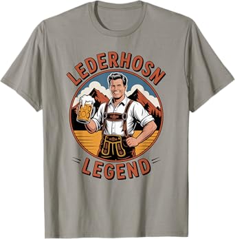 Lederhosen Legend Oktoberfest Beer Fun T-Shirt