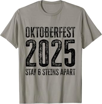 Oktoberfest 2025 6 Stein Apart Beer October Funny Drinking T-Shirt