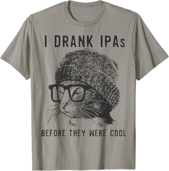 Funny Cat Beer IPA T Shirts for Women Funny Cat Lover Gift T-Shirt
